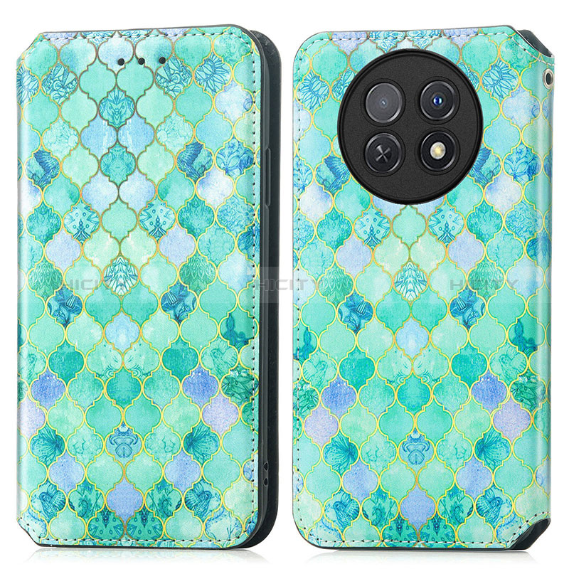 Custodia Portafoglio In Pelle Fantasia Modello Cover con Supporto S02D per Huawei Nova Y91