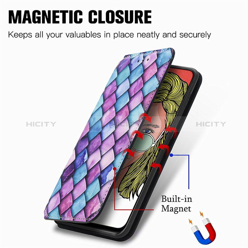 Custodia Portafoglio In Pelle Fantasia Modello Cover con Supporto S02D per Huawei P Smart Z (2019)