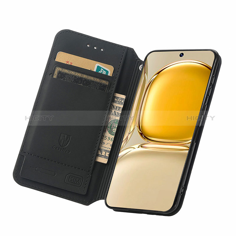 Custodia Portafoglio In Pelle Fantasia Modello Cover con Supporto S02D per Huawei P50