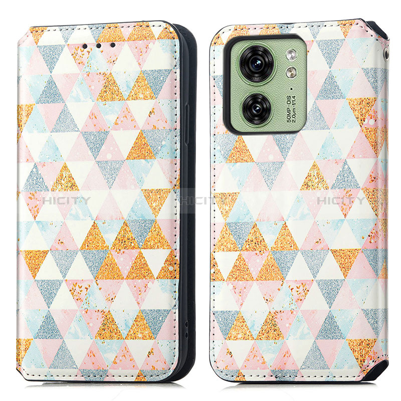 Custodia Portafoglio In Pelle Fantasia Modello Cover con Supporto S02D per Motorola Moto Edge 40 5G