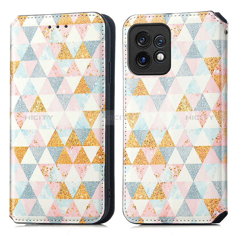 Custodia Portafoglio In Pelle Fantasia Modello Cover con Supporto S02D per Motorola Moto Edge 40 Pro 5G