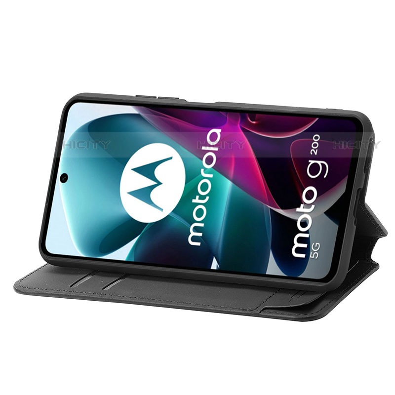 Custodia Portafoglio In Pelle Fantasia Modello Cover con Supporto S02D per Motorola Moto Edge S30 5G