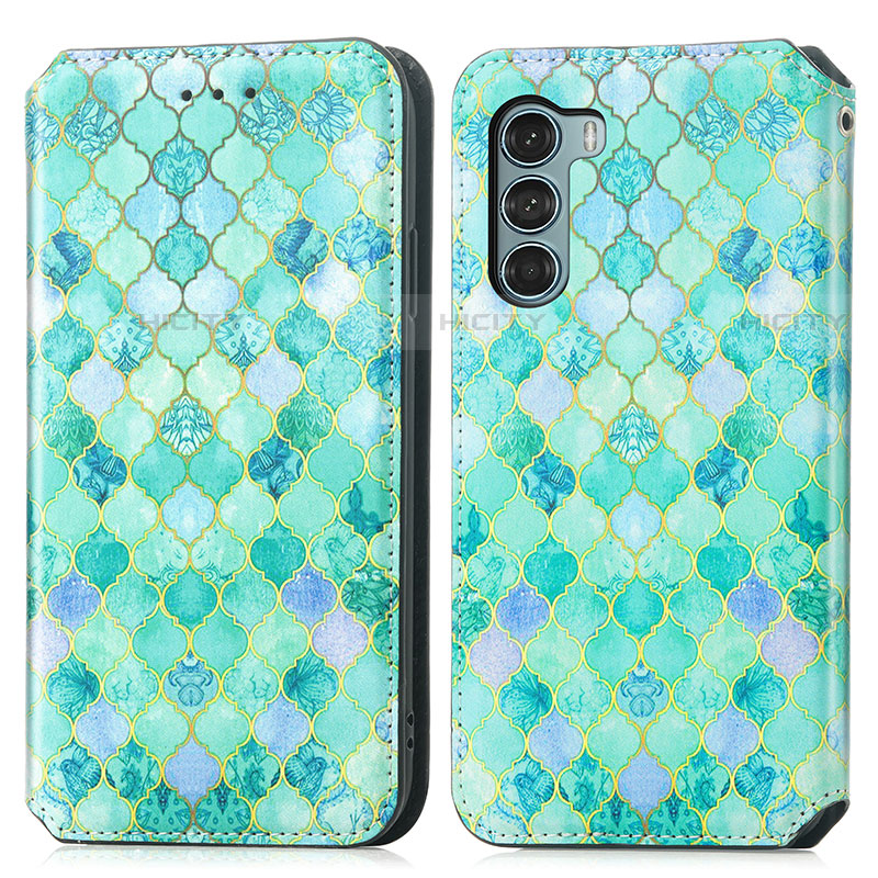 Custodia Portafoglio In Pelle Fantasia Modello Cover con Supporto S02D per Motorola Moto Edge S30 5G