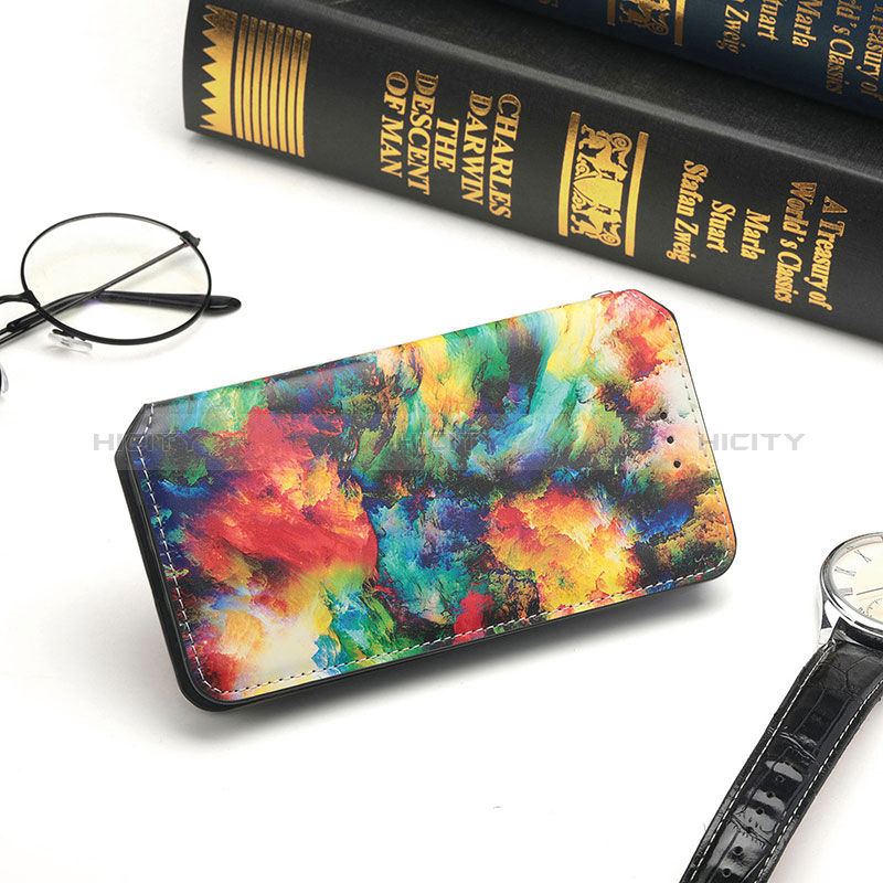 Custodia Portafoglio In Pelle Fantasia Modello Cover con Supporto S02D per Motorola Moto G53 5G