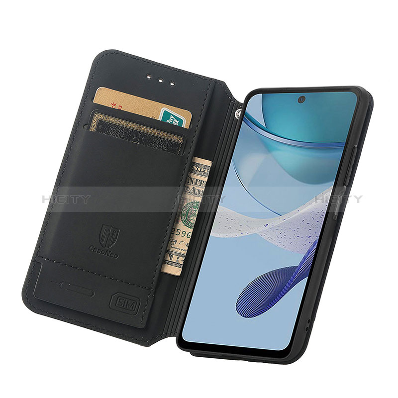 Custodia Portafoglio In Pelle Fantasia Modello Cover con Supporto S02D per Motorola Moto G53 5G