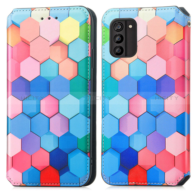 Custodia Portafoglio In Pelle Fantasia Modello Cover con Supporto S02D per Nokia G100