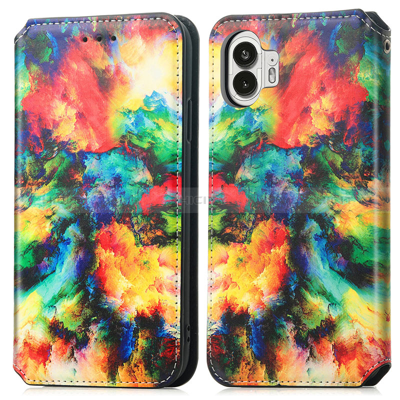 Custodia Portafoglio In Pelle Fantasia Modello Cover con Supporto S02D per Nothing Phone 2