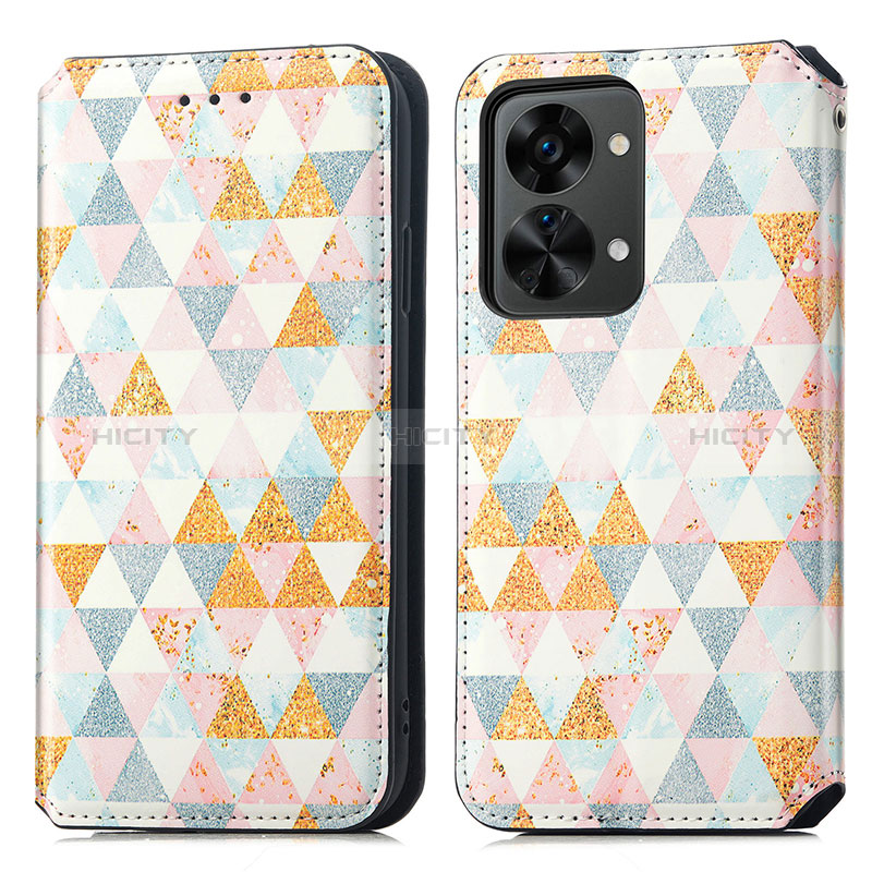 Custodia Portafoglio In Pelle Fantasia Modello Cover con Supporto S02D per OnePlus Nord 2T 5G