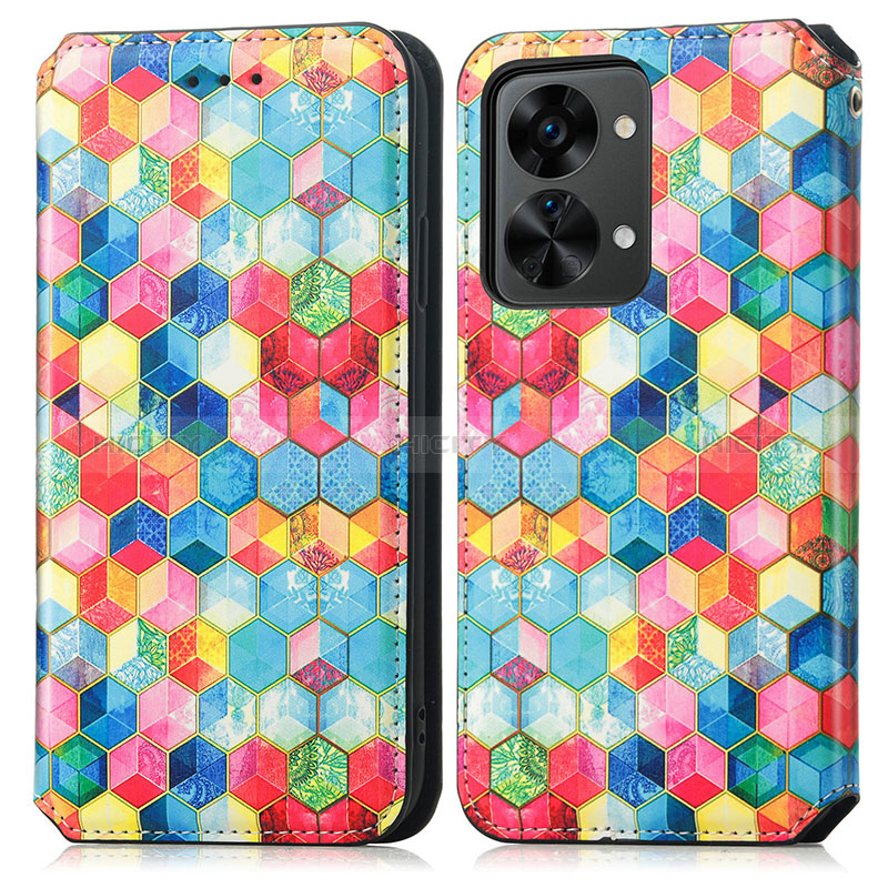 Custodia Portafoglio In Pelle Fantasia Modello Cover con Supporto S02D per OnePlus Nord 2T 5G