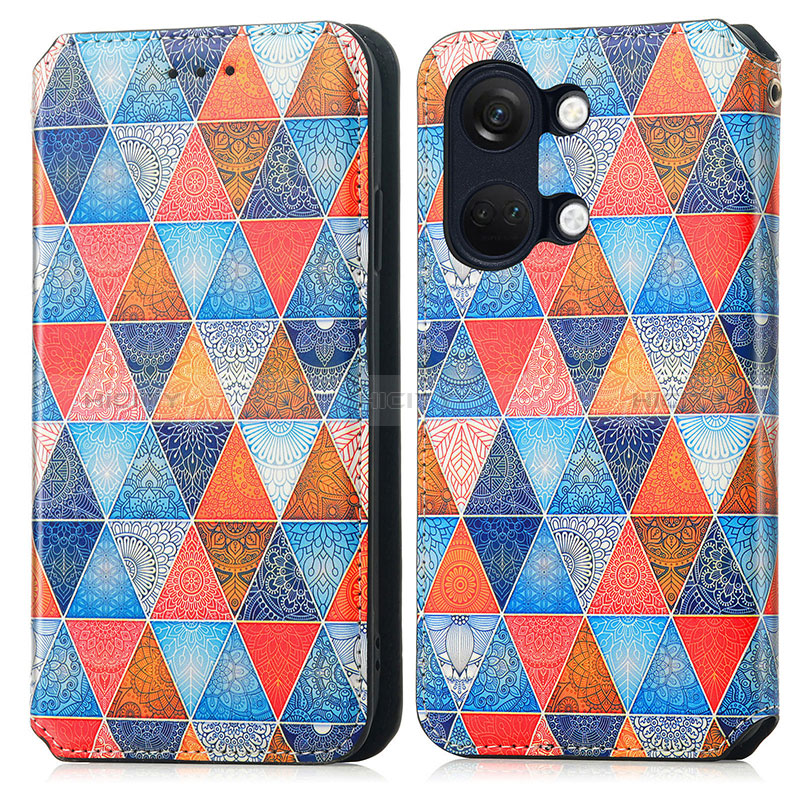 Custodia Portafoglio In Pelle Fantasia Modello Cover con Supporto S02D per OnePlus Nord 3 5G