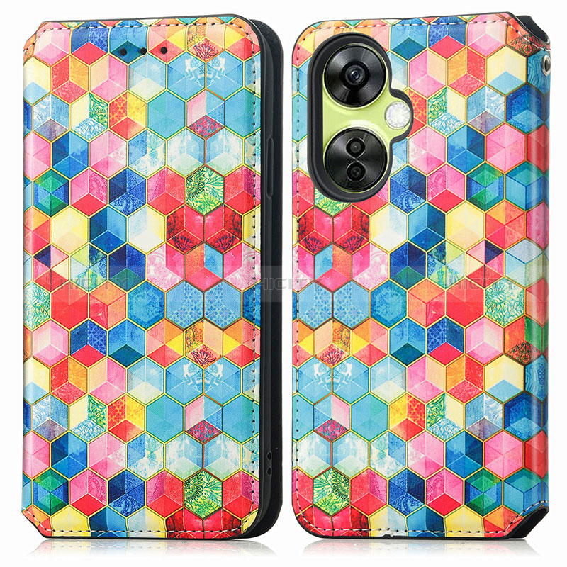 Custodia Portafoglio In Pelle Fantasia Modello Cover con Supporto S02D per OnePlus Nord N30 5G