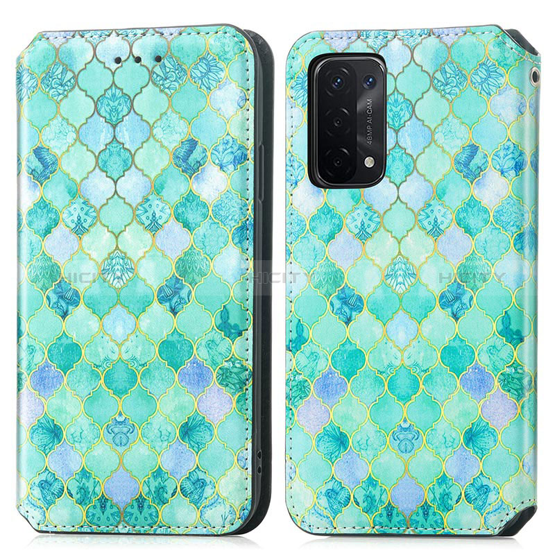 Custodia Portafoglio In Pelle Fantasia Modello Cover con Supporto S02D per Oppo A54 5G