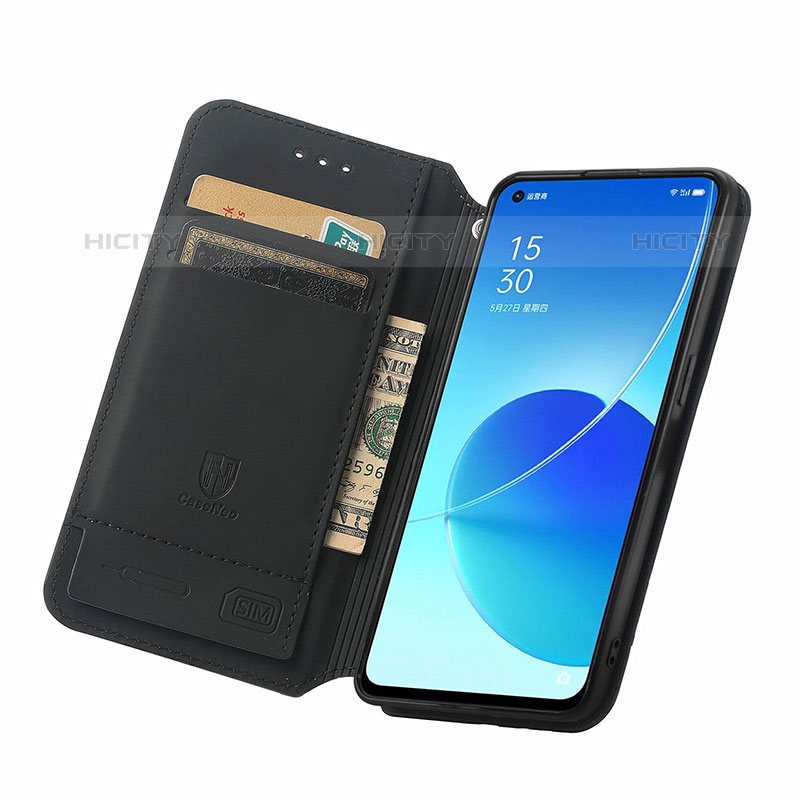 Custodia Portafoglio In Pelle Fantasia Modello Cover con Supporto S02D per Oppo Reno6 5G