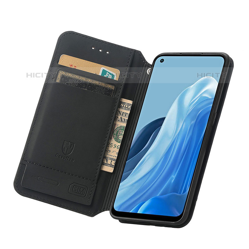 Custodia Portafoglio In Pelle Fantasia Modello Cover con Supporto S02D per Oppo Reno8 4G