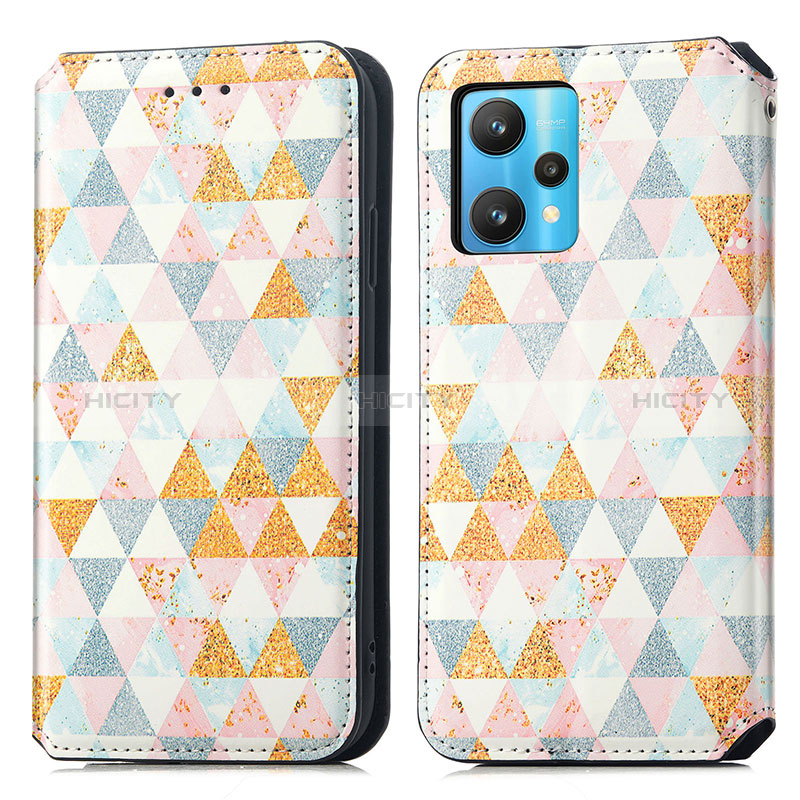 Custodia Portafoglio In Pelle Fantasia Modello Cover con Supporto S02D per Realme 9 4G