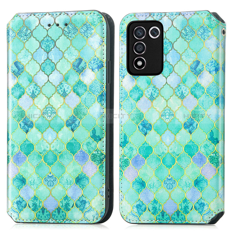 Custodia Portafoglio In Pelle Fantasia Modello Cover con Supporto S02D per Realme 9 SE 5G