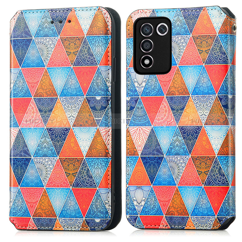 Custodia Portafoglio In Pelle Fantasia Modello Cover con Supporto S02D per Realme 9 SE 5G