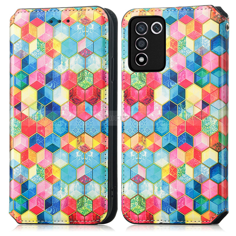 Custodia Portafoglio In Pelle Fantasia Modello Cover con Supporto S02D per Realme 9 SE 5G