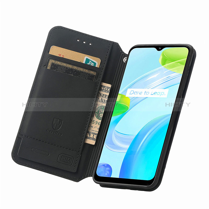 Custodia Portafoglio In Pelle Fantasia Modello Cover con Supporto S02D per Realme C30