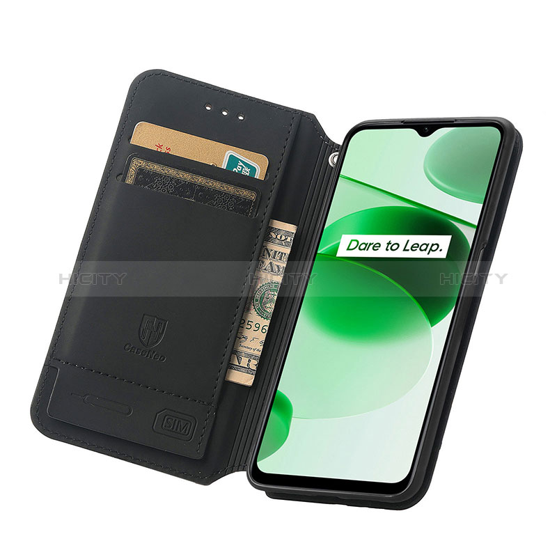 Custodia Portafoglio In Pelle Fantasia Modello Cover con Supporto S02D per Realme C35