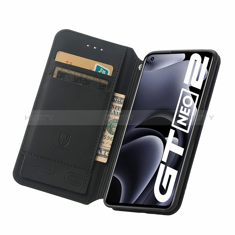 Custodia Portafoglio In Pelle Fantasia Modello Cover con Supporto S02D per Realme GT Neo 3T 5G