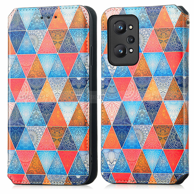 Custodia Portafoglio In Pelle Fantasia Modello Cover con Supporto S02D per Realme GT Neo2 5G