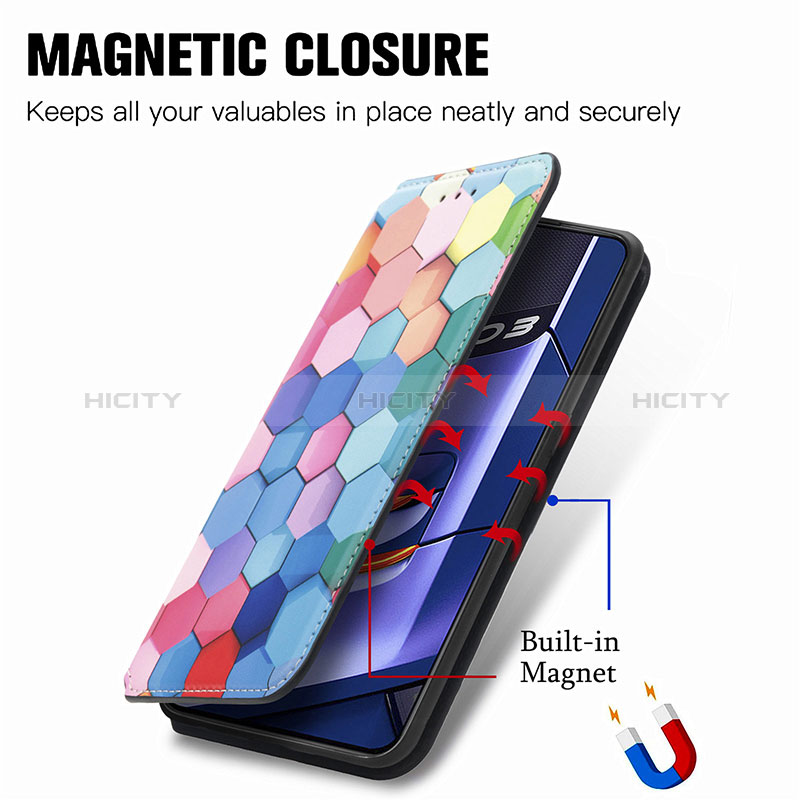 Custodia Portafoglio In Pelle Fantasia Modello Cover con Supporto S02D per Realme GT Neo3 5G