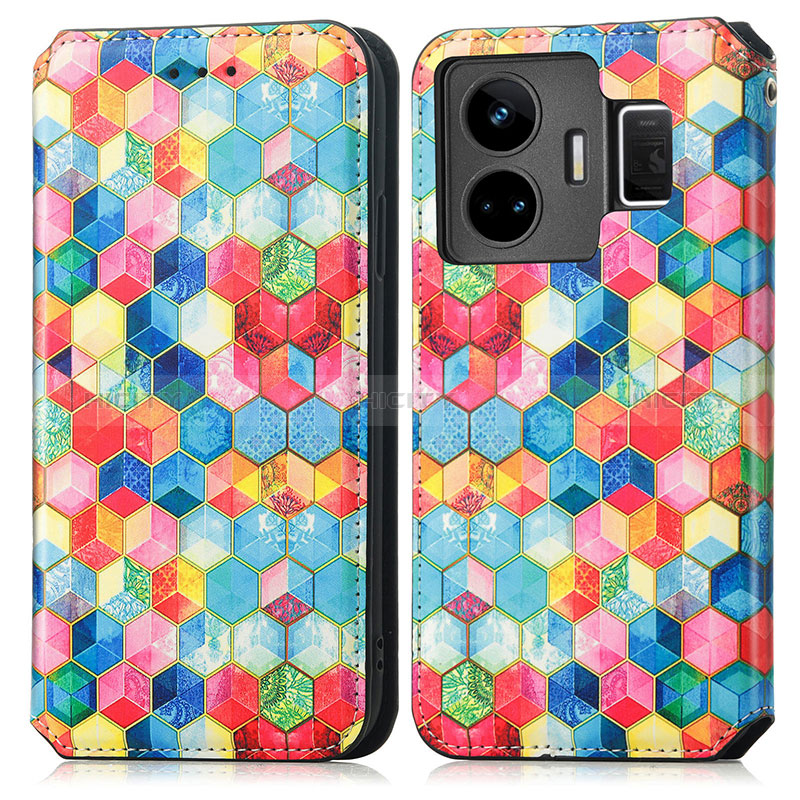 Custodia Portafoglio In Pelle Fantasia Modello Cover con Supporto S02D per Realme GT Neo6 5G