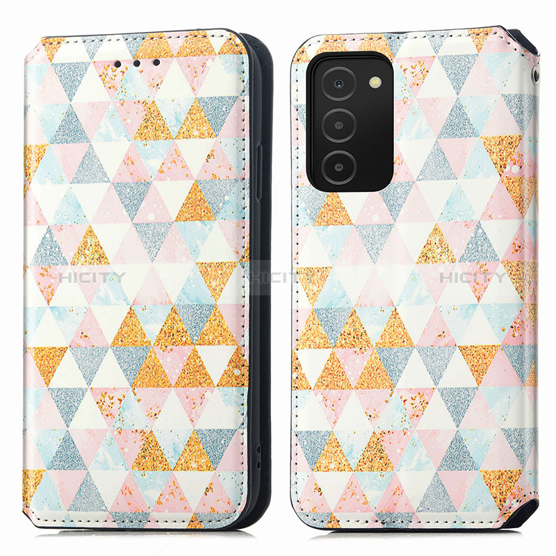 Custodia Portafoglio In Pelle Fantasia Modello Cover con Supporto S02D per Samsung Galaxy A02s