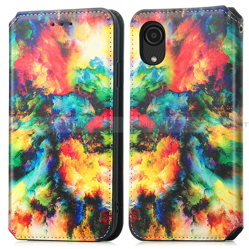 Custodia Portafoglio In Pelle Fantasia Modello Cover con Supporto S02D per Samsung Galaxy A03 Core