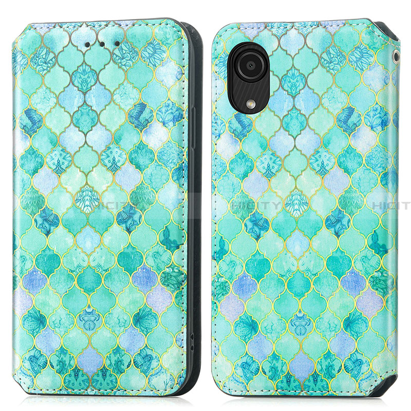 Custodia Portafoglio In Pelle Fantasia Modello Cover con Supporto S02D per Samsung Galaxy A03 Core