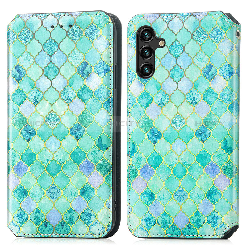 Custodia Portafoglio In Pelle Fantasia Modello Cover con Supporto S02D per Samsung Galaxy A04s