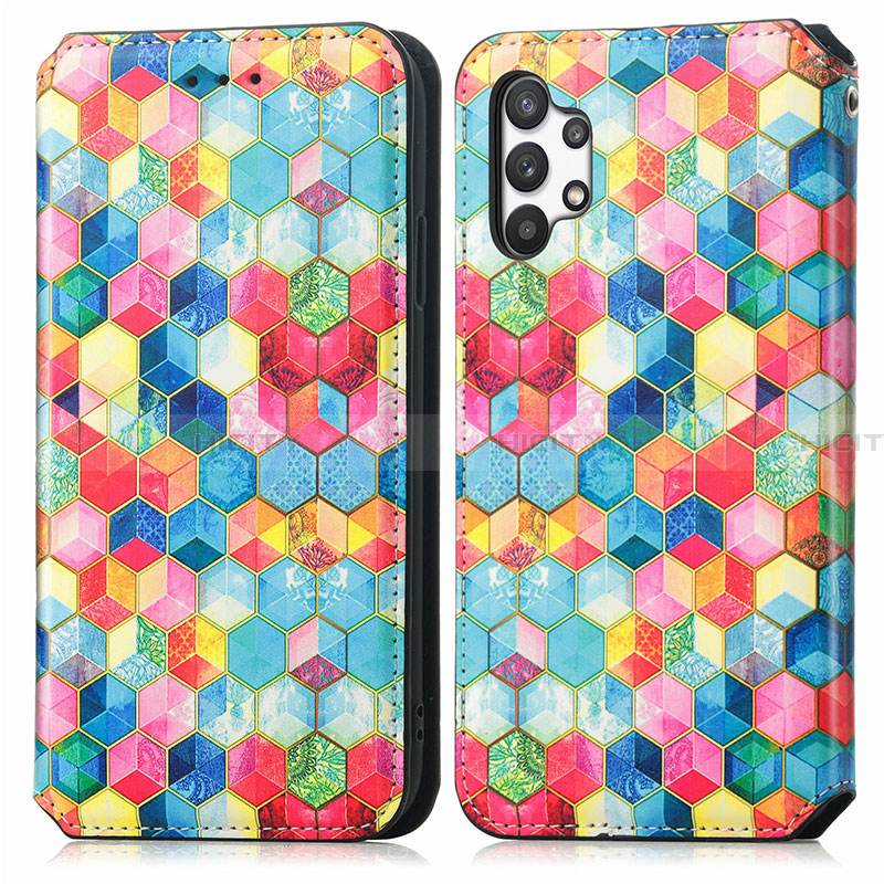 Custodia Portafoglio In Pelle Fantasia Modello Cover con Supporto S02D per Samsung Galaxy A32 5G