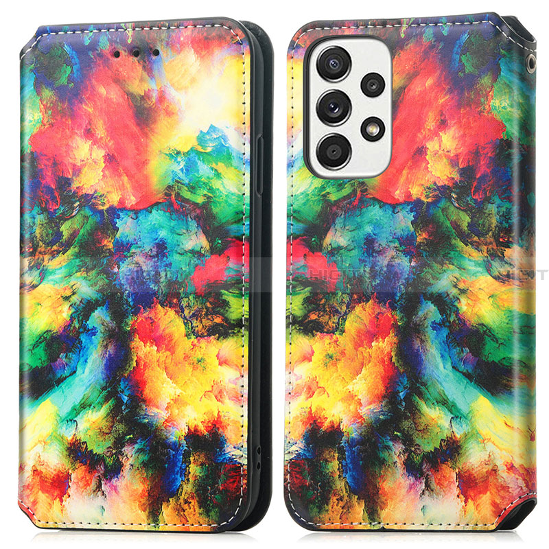 Custodia Portafoglio In Pelle Fantasia Modello Cover con Supporto S02D per Samsung Galaxy A33 5G