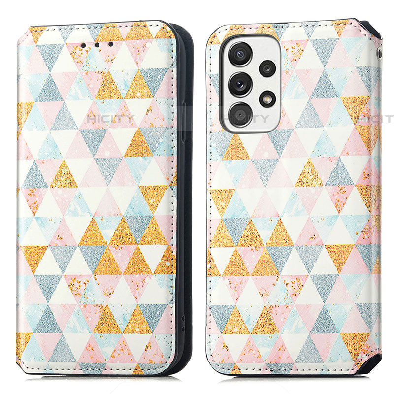 Custodia Portafoglio In Pelle Fantasia Modello Cover con Supporto S02D per Samsung Galaxy A53 5G