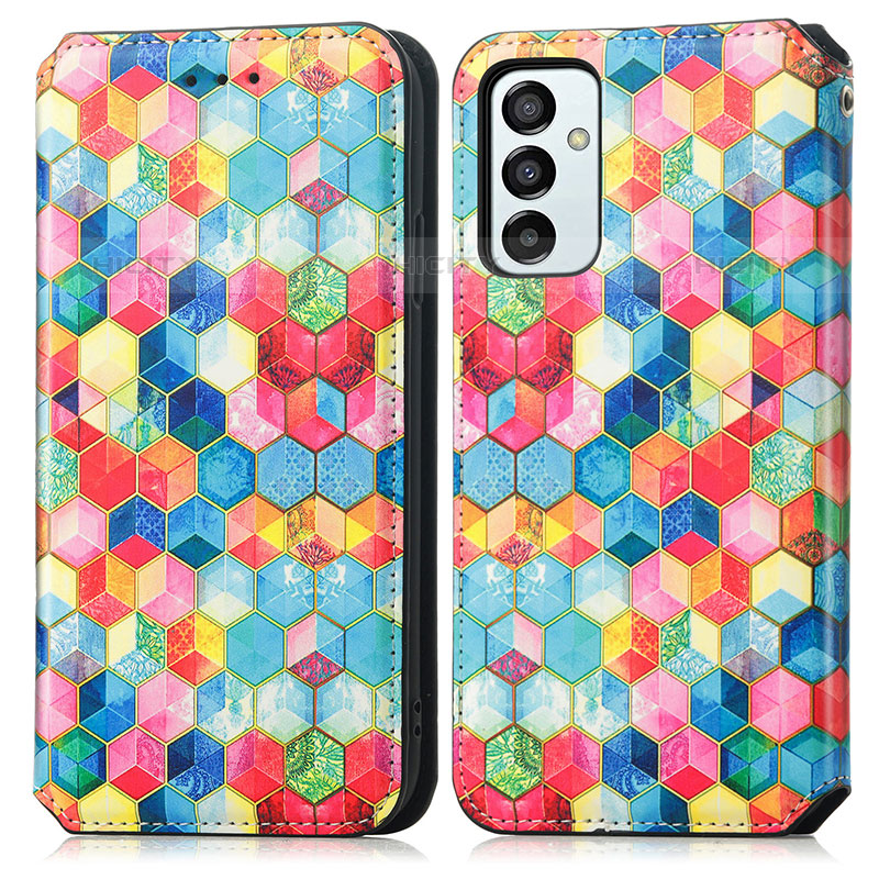 Custodia Portafoglio In Pelle Fantasia Modello Cover con Supporto S02D per Samsung Galaxy M23 5G