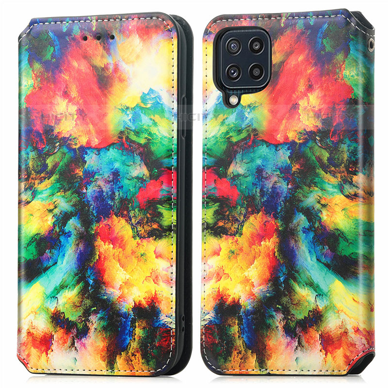 Custodia Portafoglio In Pelle Fantasia Modello Cover con Supporto S02D per Samsung Galaxy M32 4G