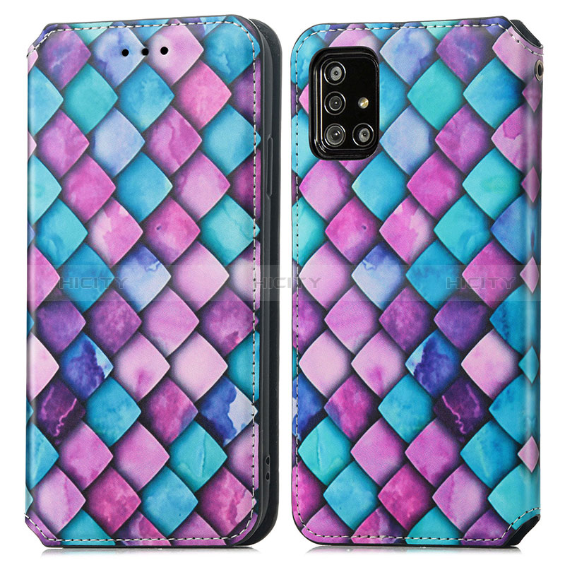 Custodia Portafoglio In Pelle Fantasia Modello Cover con Supporto S02D per Samsung Galaxy M40S