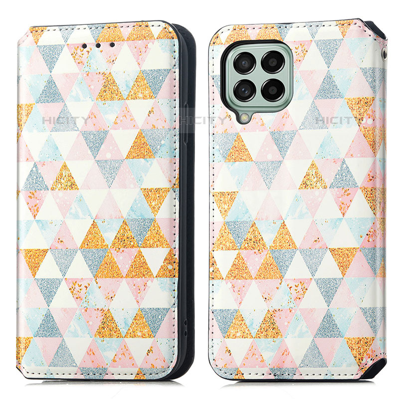 Custodia Portafoglio In Pelle Fantasia Modello Cover con Supporto S02D per Samsung Galaxy M53 5G