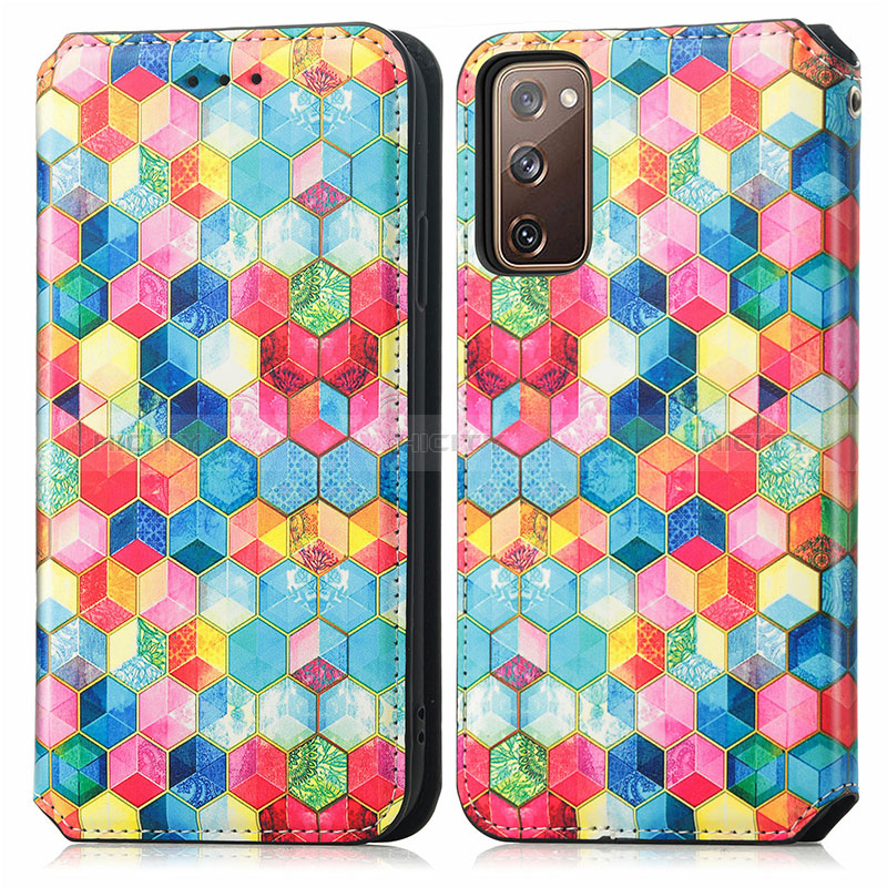 Custodia Portafoglio In Pelle Fantasia Modello Cover con Supporto S02D per Samsung Galaxy S20 FE (2022) 5G