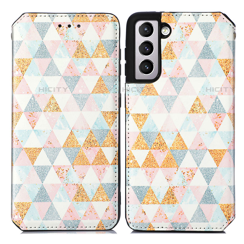 Custodia Portafoglio In Pelle Fantasia Modello Cover con Supporto S02D per Samsung Galaxy S23 5G