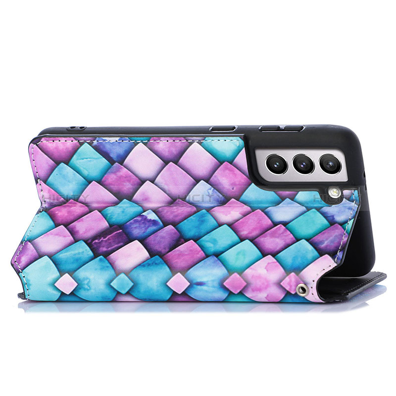 Custodia Portafoglio In Pelle Fantasia Modello Cover con Supporto S02D per Samsung Galaxy S24 5G