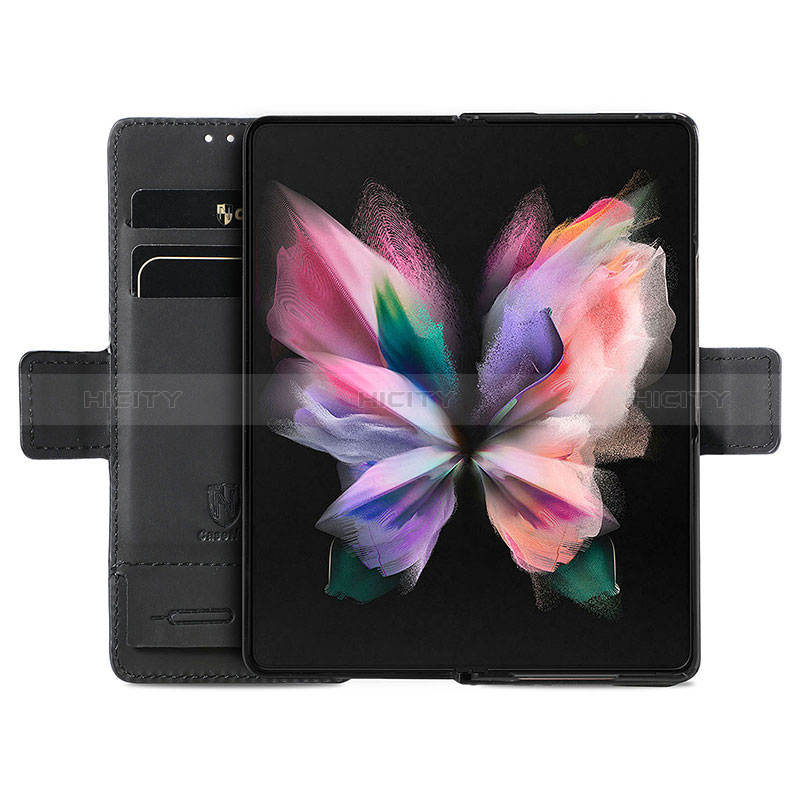 Custodia Portafoglio In Pelle Fantasia Modello Cover con Supporto S02D per Samsung Galaxy Z Fold3 5G