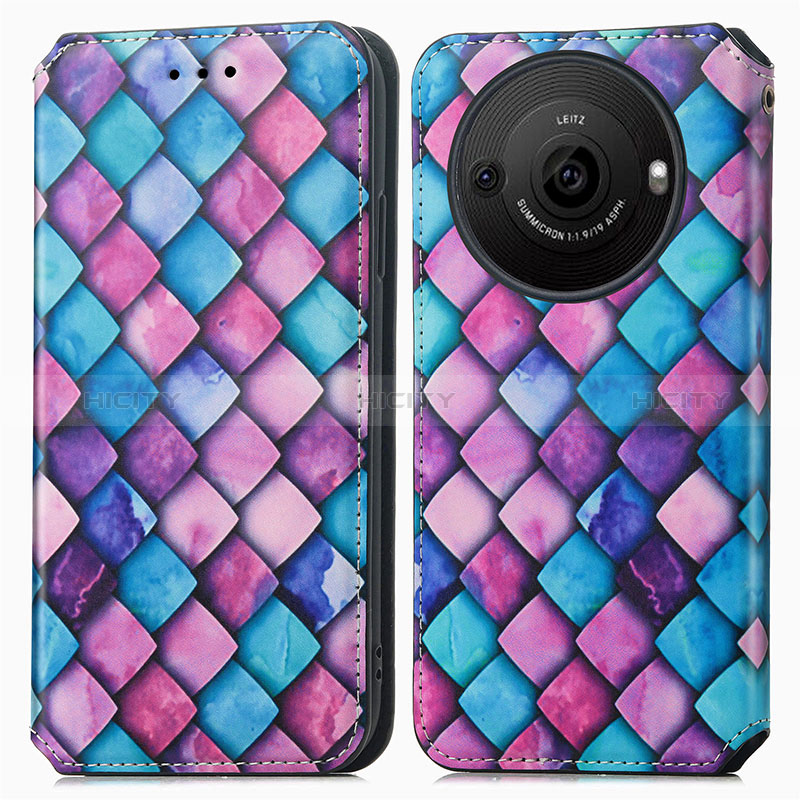 Custodia Portafoglio In Pelle Fantasia Modello Cover con Supporto S02D per Sharp Aquos R8s Pro