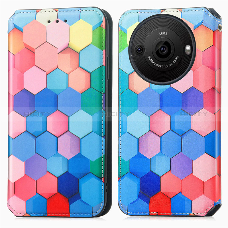 Custodia Portafoglio In Pelle Fantasia Modello Cover con Supporto S02D per Sharp Aquos R8s Pro