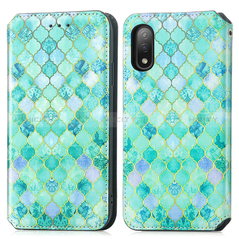 Custodia Portafoglio In Pelle Fantasia Modello Cover con Supporto S02D per Sony Xperia Ace II