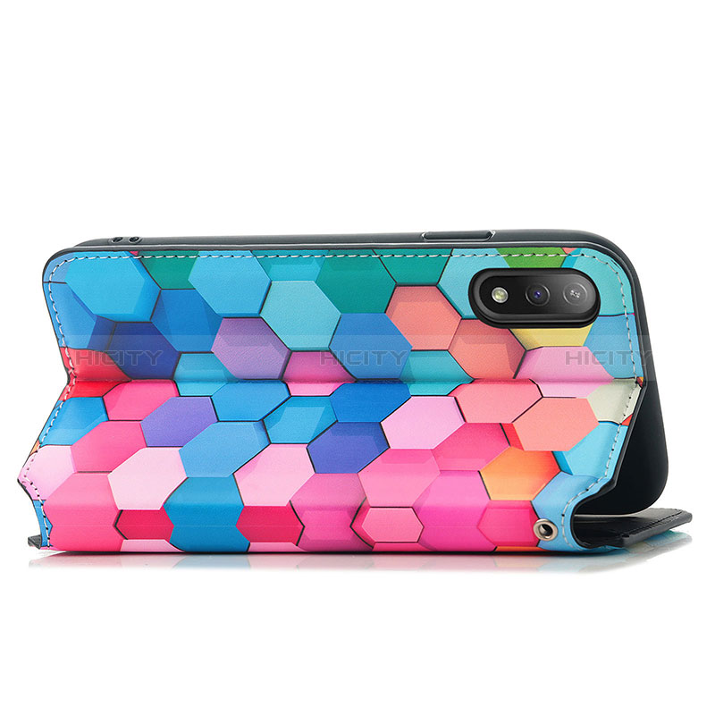 Custodia Portafoglio In Pelle Fantasia Modello Cover con Supporto S02D per Sony Xperia Ace II SO-41B