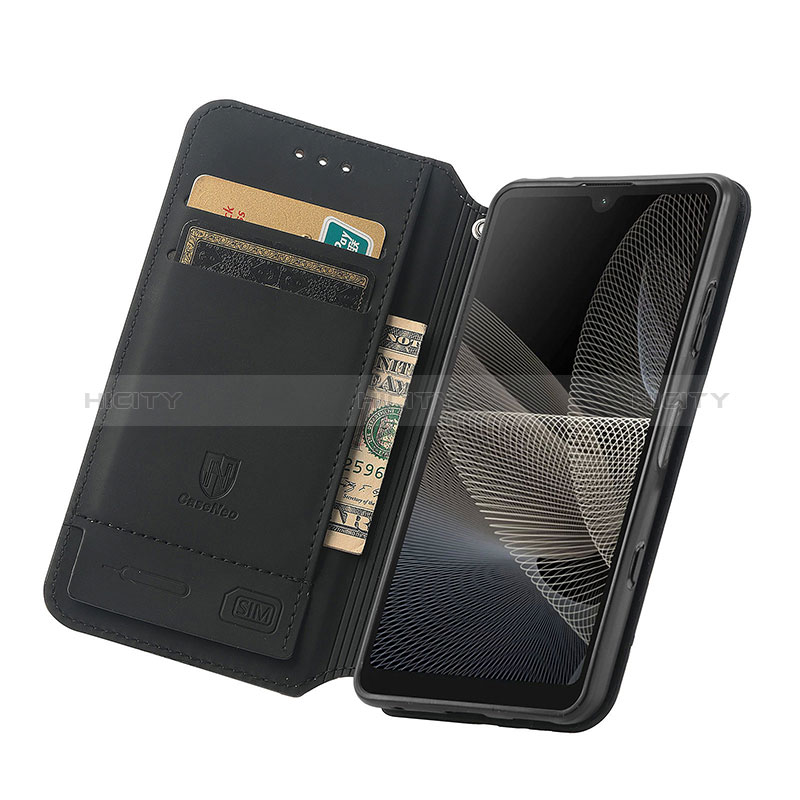 Custodia Portafoglio In Pelle Fantasia Modello Cover con Supporto S02D per Sony Xperia Ace II SO-41B