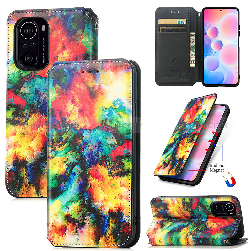 Custodia Portafoglio In Pelle Fantasia Modello Cover con Supporto S02D per Xiaomi Mi 11X Pro 5G