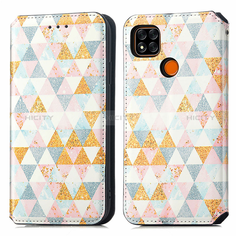 Custodia Portafoglio In Pelle Fantasia Modello Cover con Supporto S02D per Xiaomi POCO C31